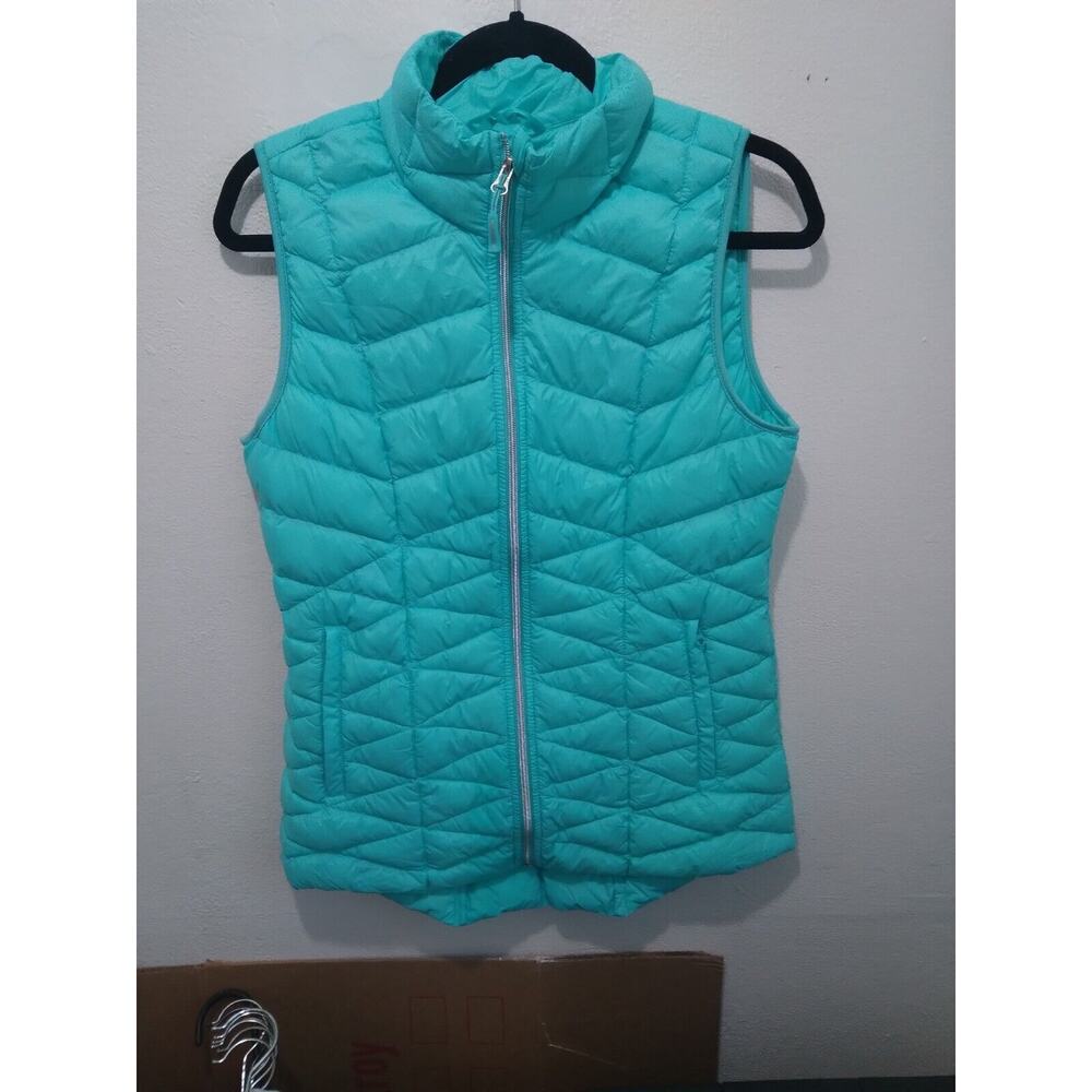 tangerine womens activewear Small Blue Packable Vest With Bag